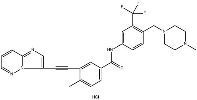 泊那替尼盐酸盐,1114544-31-8,结构式