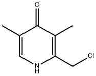 2-(クロロメチル)-3,5-ジメチル-4(1H)-ピリジノン 化学構造式