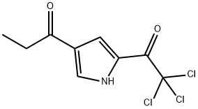 1-[5-(2,2,2-トリクロロアセチル)-1H-ピロール-3-イル]-1-プロパノン 化学構造式
