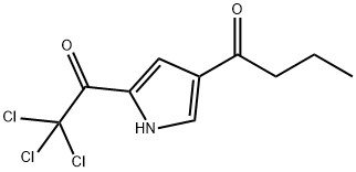 1-[5-(2,2,2-トリクロロアセチル)-1H-ピロール-3-イル]-1-ブタノン 化学構造式
