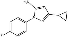 3 -环丙基- 1-(4-氟苯基)-1H -吡唑- 5 -胺 结构式