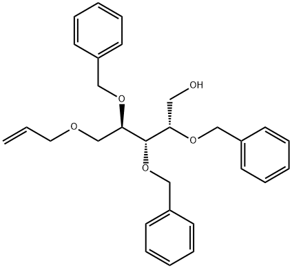 5-O-Allyl-2,3,4-tri-O-benzyl-D-ribitol Struktur