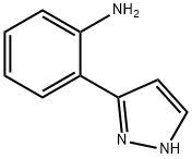 2-(1H-ピラゾール-5-イル)アニリン 化学構造式