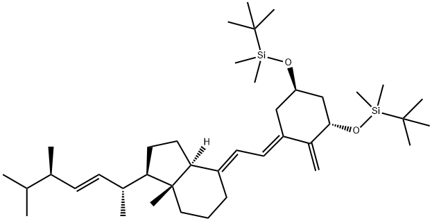 Silane, [[(1a,3b,5E,7E,22E)-9,10-secoergosta-5,7,10(19),22-tetraene-1,3-diyl]bis(oxy)]bis[(1,1-dimethylethyl)dimethyl- (9CI) Struktur