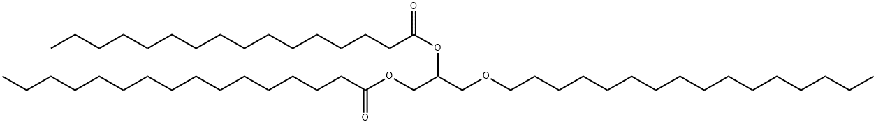 1,2-DIPALMITOYL-3-O-HEXADECYL-RAC-GLYCEROL,1116-45-6,结构式