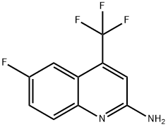 6-Fluoro-4-(trifluoromethyl)quinolin-2-amine ,97% 化学構造式
