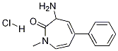 3-amino-1-methyl-5-phenyl-1H-azepin-2(3H)-one hydrochloride Struktur