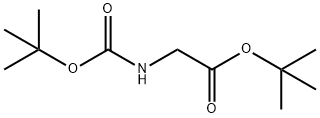 N-(tert-ブトキシカルボニル)グリシン tert-ブチル 化学構造式