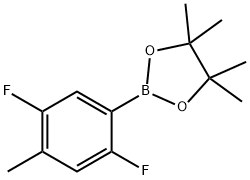 2,5-二氟-4-甲基苯硼酸频哪醇酯,1116681-97-0,结构式