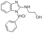 1-Benzyl-2-(2-hydroxyethylamino)benzimidazole hydrochloride Structure