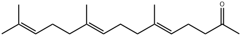 (5E,9E)-6,10,14-Trimethylpentadeca-5,9,13-trien-2-one Struktur