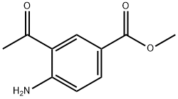 Benzoic acid, 3-acetyl-4-amino-, methyl ester (9CI) Struktur