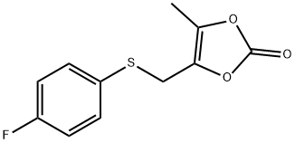 4-(4-fluorophenyl)thiomethyl-5-methyl-1,3-dioxol-2-one Structure