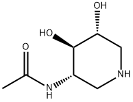 5-acetamido-3,4-piperidinediol Structure