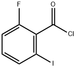 塩化2-フルオロ-6-ヨードベンゾイル 化学構造式