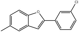 2-(3-クロロフェニル)-5-メチルベンゾフラン 化学構造式