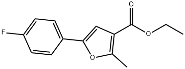 ETHYL 5-(4-FLUOROPHENYL)-2-METHYL-3-FUROATE Struktur