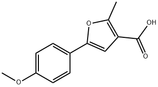 5-(4-METHOXYPHENYL)-2-METHYL-3-FUROIC ACID Struktur