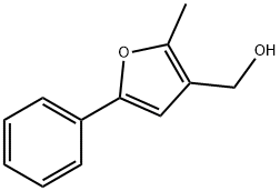 (2-メチル-5-フェニル-3-フリル)メタノール 化学構造式