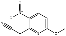 6-メトキシ-3-ニトロピリジン-2-アセトニトリル 化学構造式