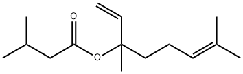 3-甲基-丁酸-1-乙基-1,5-二甲基-4-己烯酯, 1118-27-0, 结构式