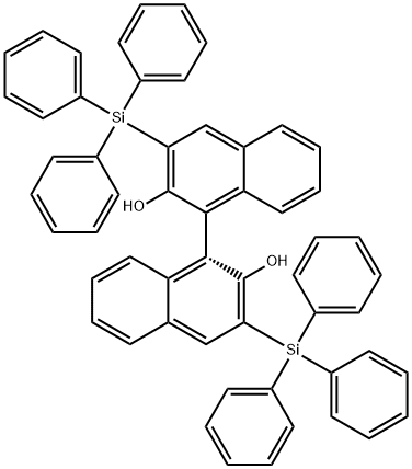 (R)-3,3'-ビス(トリフェニルシリル)-1,1'-ビ-2-ナフトール 化学構造式