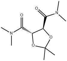 (4S,5S)-N,N,N',N'-2,2-六甲基-1,3-二氧戊环-4,5-二甲酰胺 结构式