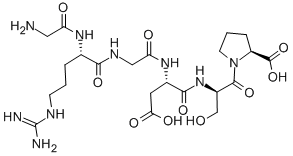 H-GLY-ARG-GLY-ASP-D-SER-PRO-OH Structure