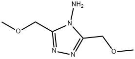 3,5-ビス-メトキシメチル-1,2,4-トリアゾール-4-イルアミン 化学構造式