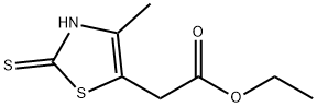 Ethyl 2-(2-mercapto-4-methyl-1,3-thiazol-5-yl)acetate Struktur