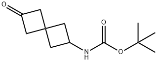 Carbamic acid, N-(6-oxospiro[3.3]hept-2-yl)-, 1,1-dimethylethyl ester Structure