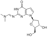 N2-(DIMETHYLAMINOMETHYLIDENE)-7-DEAZA-2'-DEOXYGUANOSINE Struktur