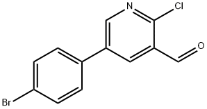 5-(4-ブロモフェニル)-2-クロロピリジン-3-カルボキシアルデヒド 化学構造式