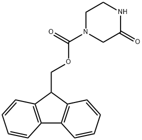 1-FMOC-3-オキソピペラジン 化学構造式