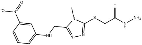 2-[(4-methyl-5-{[(3-nitrophenyl)amino]methyl}-4H-1,2,4-triazol-3-yl)thio]acetohydrazide Structure