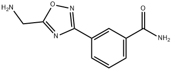 3-[5-(aminomethyl)-1,2,4-oxadiazol-3-yl]benzamide hydrochloride Structure
