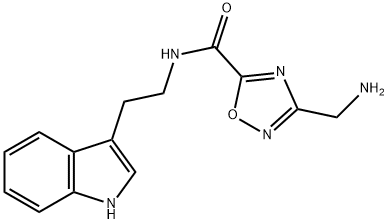 3-(aminomethyl)-N-[2-(1H-indol-3-yl)ethyl]-1,2,4-oxadiazole-5-carboxamide Structure
