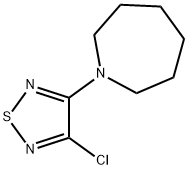 1-(4-クロロ-1,2,5-チアジアゾール-3-イル)アゼパン 化学構造式