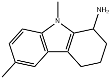 6,9-ジメチル-2,3,4,9-テトラヒドロ-1H-カルバゾール-1-アミン 化学構造式