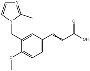 (2E)-3-{4-methoxy-3-[(2-methyl-1H-imidazol-1-yl)methyl]phenyl}acrylic acid Struktur
