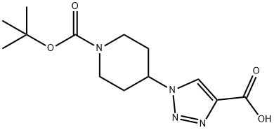 1-[1-(tert-butoxycarbonyl)piperidin-4-yl]-1H-1,2,3-triazole-4-carboxylic acid Structure