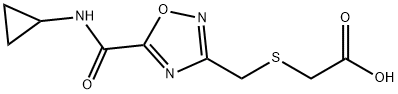 [({5-[(cyclopropylamino)carbonyl]-1,2,4-oxadiazol-3-yl}methyl)thio]acetic acid Structure