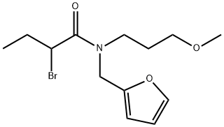 2-bromo-N-(2-furylmethyl)-N-(3-methoxypropyl)butanamide Structure
