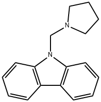 9-(吡咯烷-1-基甲基)-9H-咔唑, 111960-23-7, 结构式