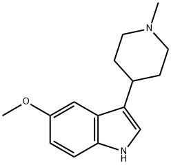5-甲氧基-3-(1-甲基-4-哌啶基)吲哚, 111963-87-2, 结构式