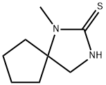 1,3-Diazaspiro[4.4]nonane-2-thione,1-methyl-(9CI) Structure