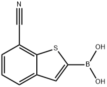 7-cyanobenzo[b]thiophen-2-ylboronic acid Struktur