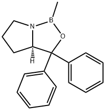 (R)-5,5-ジフェニル-2-メチル-3,4-プロパノ-1,3,2-オキサザボロリジン 化学構造式