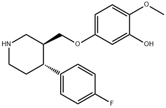 4-(4-氟苯基)-3-(4-甲氧基-3-羟基苯氧基甲基)哌啶,112058-89-6,结构式
