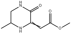 Acetic acid, (6-methyl-3-oxopiperazinylidene)-, methyl ester (9CI) Structure